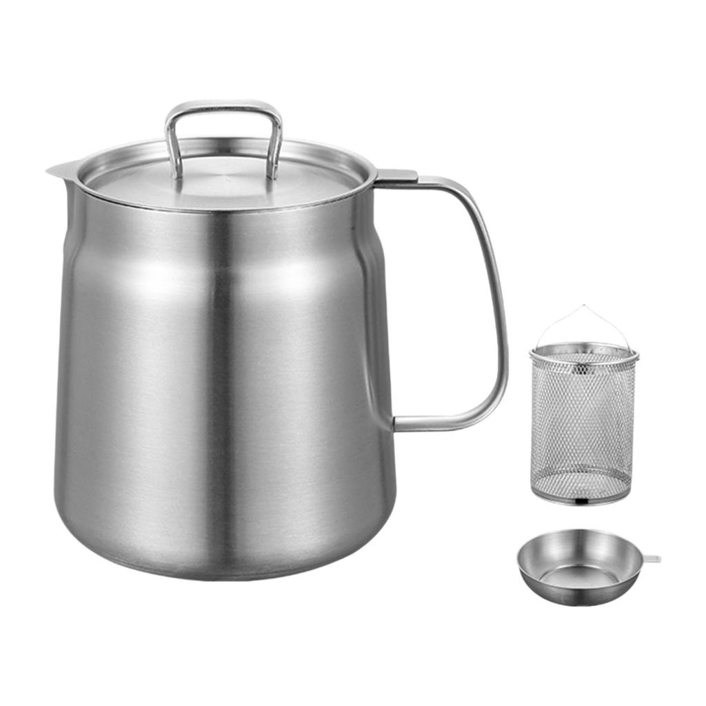 Deep Fryer Pot,Stainless Steel Frying Pot with Handle Tools Soup Basket for Restaurant