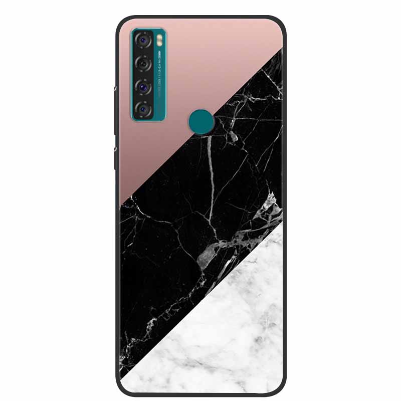 For TCL 20 R 5G Case Marble Silicone TPU Soft Phone Back Cover Case For TCL 20R 5G Funda Bumper Protector Capa Shockproof Coque