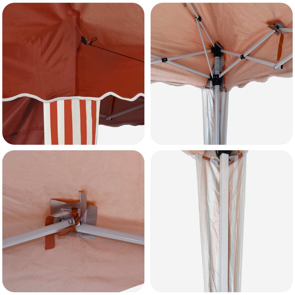 Pop Up Party Tent 575 X 289 X 245 Cm Terracotta