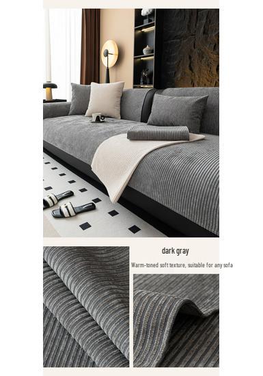 Chenille Striped Non-Slip Cat-Resistant Sofa Cover