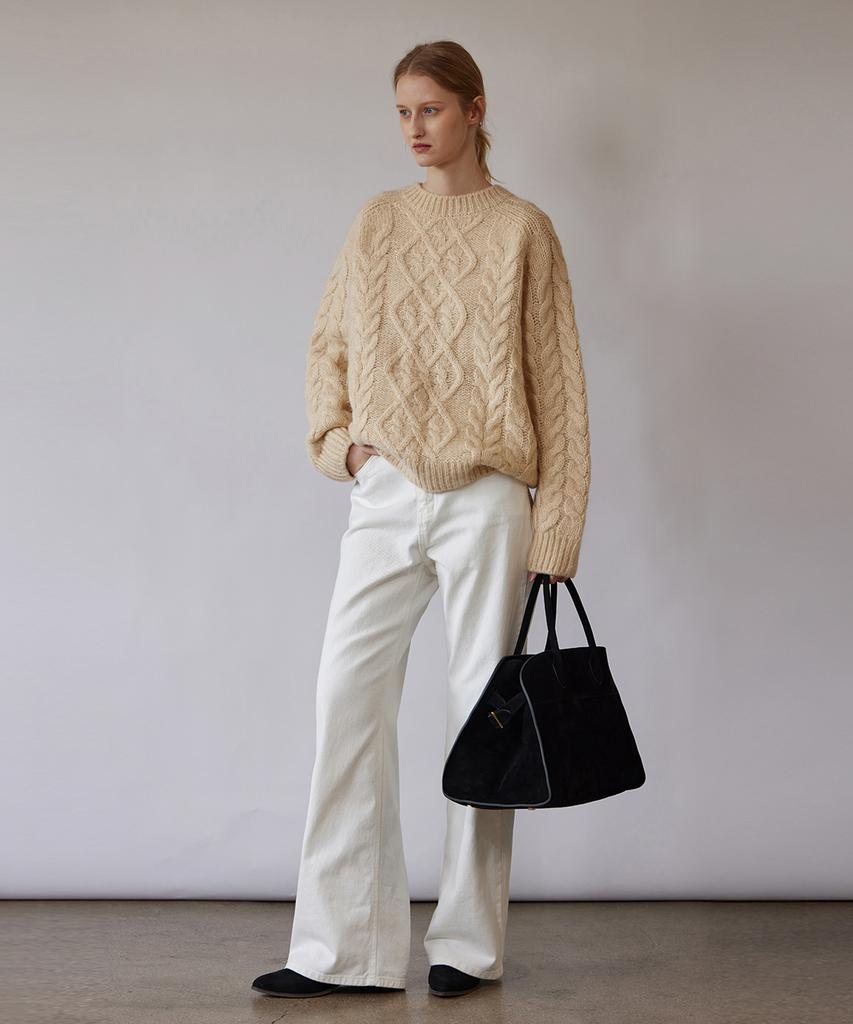 Kwinseulaebis Mohair Classic Twisted Cable Wool Knit