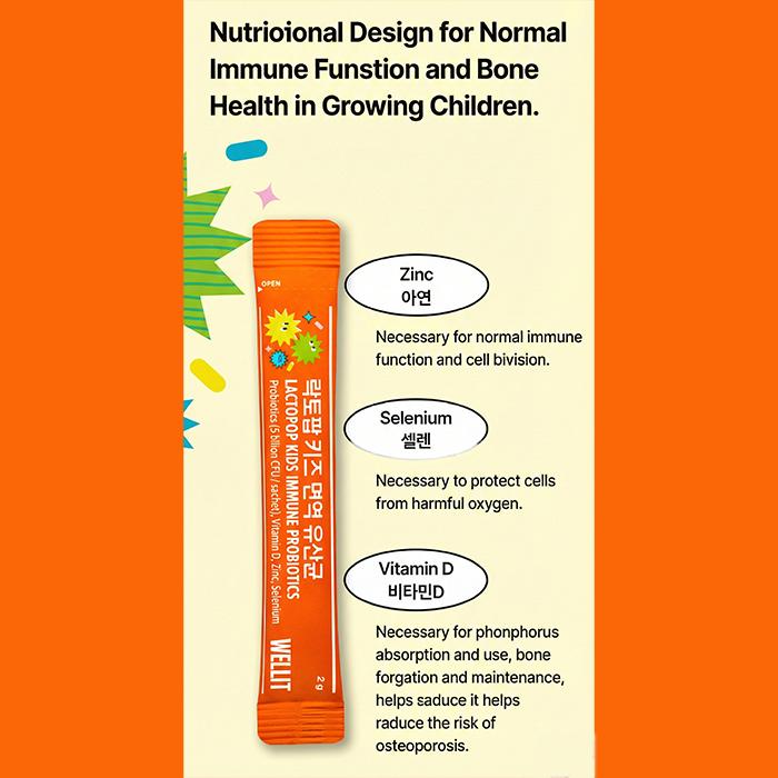 WELLIT LACTOPOP Kids Immune Probiotics (3 Options)