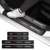 4pcs Carbon Fiber Car Door Sill Threshold Anti Scratch Protective Stickers Decals For 2018-2025 Model X S 3 Y Accessories