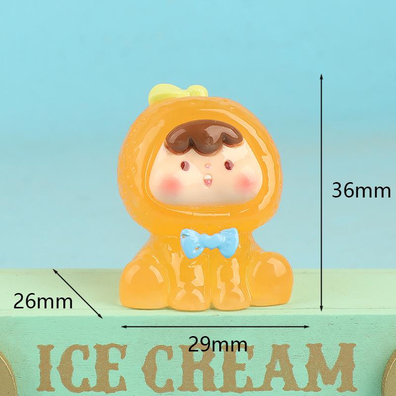 

Мультфильм 3D Фруктовая кукла из смолы Креативные крошечные украшения для поделок Милые миниатюрные украшения из смолы для изготовления ювелирных изделий Фигурка из смолы