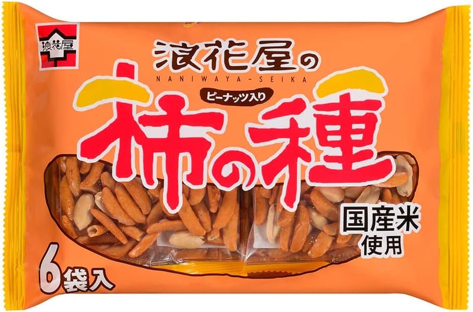 

Naniwaya Seika Kakinotane with x 6 Peanuts, 6-pack
