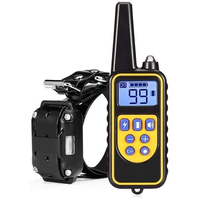 Collier de Dressage - Électrique - 800M - Imperméable - Rechargeable - Écran LCD