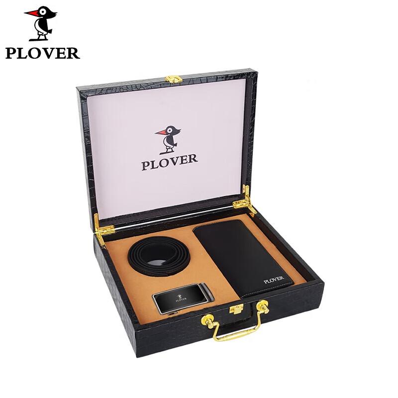 Мужской кожаный ремень и кошелек PLOVER