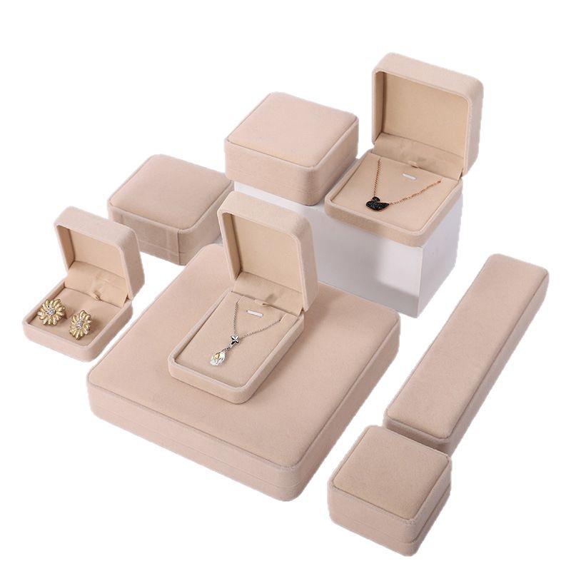 Rounded Corner Plush Jewelry Storage Box for Bracelets, Rings, and Necklaces