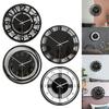 Round Wall Clock, 11 inch Battery Operated, Creative Fashionable Nordic Style, Non Ticking Digital