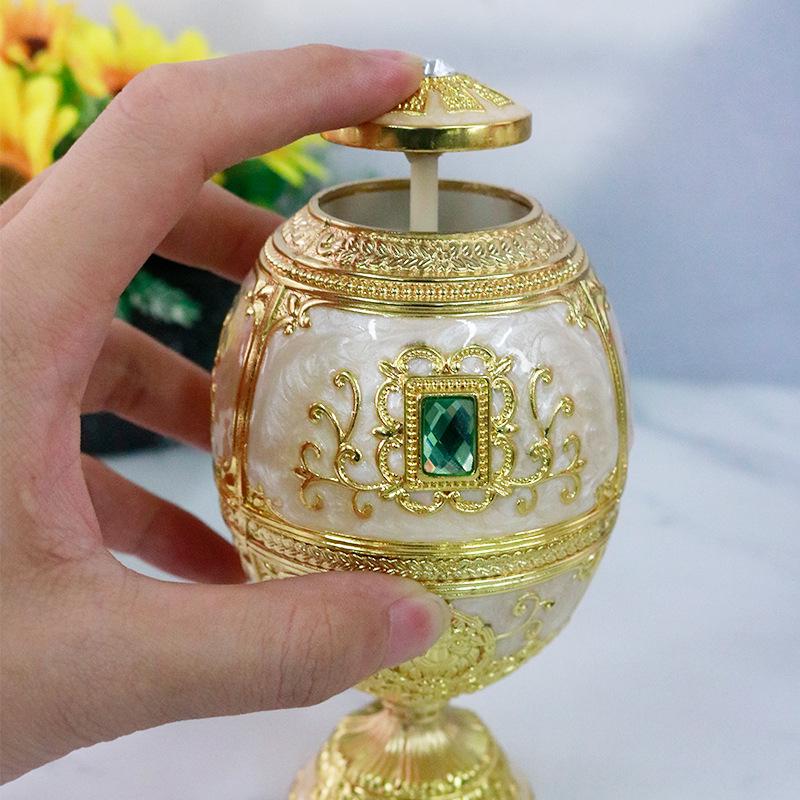 European Classical Zinc Alloy Toothpick Holder - Press-Type Multi-functional Metal Container with Light Luxury Craftsmanship.
