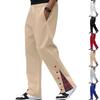 Pantaloni Casual da Uomo Pesanti Autunno e Inverno Colore a Contrasto Tie-Dye Chiusura a Patta Gamba Dritta Pantaloni da Tuta