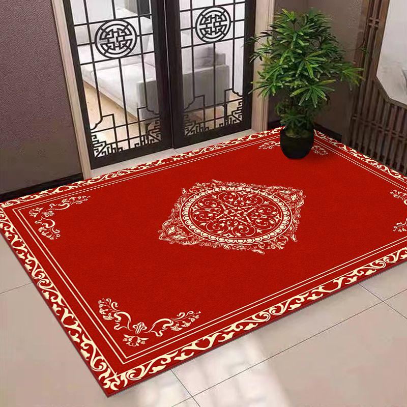 Chinese Style Red Dirt-Resistant Entryway Mat: Safe, Durable, and Stylish Doormat for Home Entrances