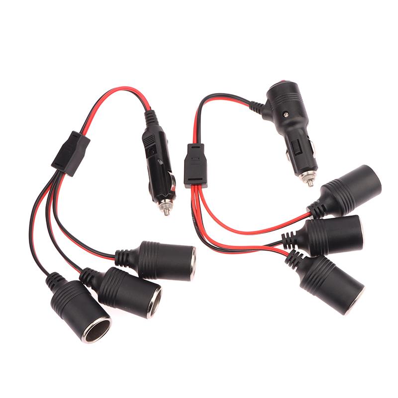 1Pc Electronics Automobiles Accessories Universal Dual Port Car Cigarette Lighter Splitter Female Socket Plug Power Adapter
