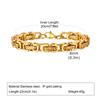 Gold Color Men's Chain Bracelet,Hiphop Stainless Steel Chunky Chain Wristband,Rock Punk Jewelry Gift for Dad Son BBF Him
