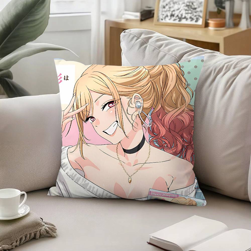 Anime My Dress-Up Darling Throw Pillow Covers Pattern Cushion Cover Suitable For Sofa Bedroom Car Pillow Cover