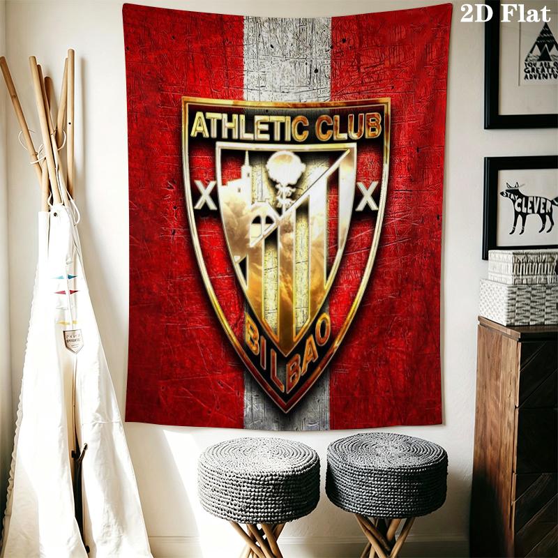 Athletic Club De Bilbao Wall Tapestry Aesthetic Wall Hanging Printed Fabric Blanket Decorative Tapestries for Bedroom Living Room Home Decor
