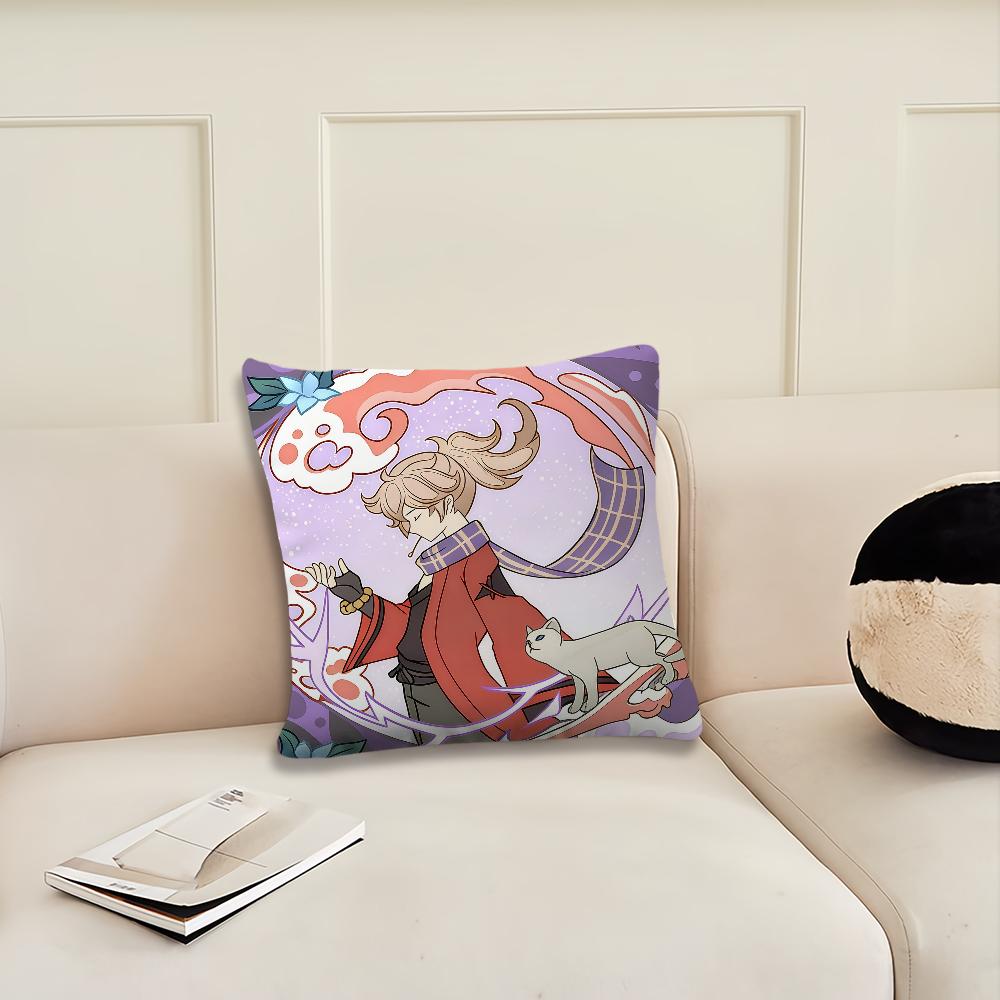 Genshin Impact Skirk boy cool b cushion cover Pillow Cover Decoration Room Home Sofa living Office Car Nordic Simplicity