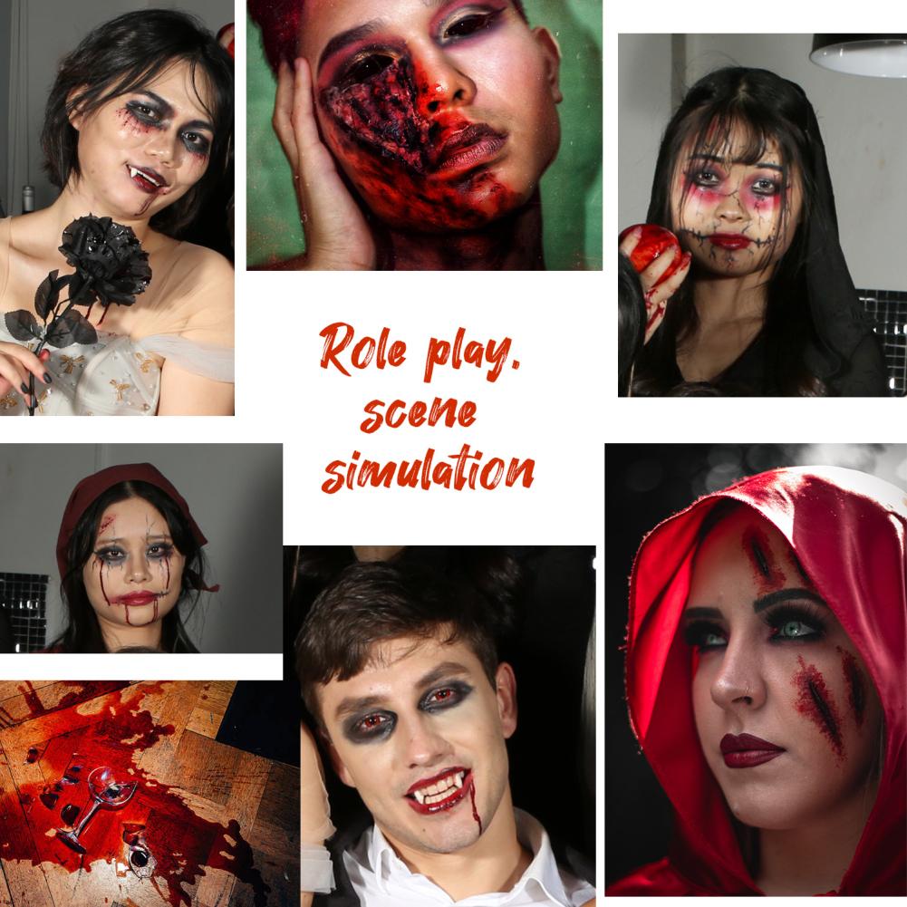 Realistic Decoration Of Halloween Party 30ml Fake Blood Human Simulation Halloween Plasma Spraying Simulation Accessories
