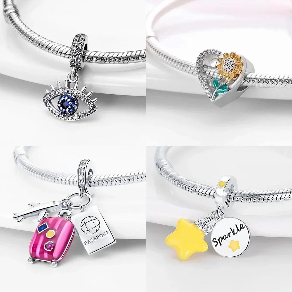 Copper Metal Flower Butterfly Cute Animal Luminous Series Fashions Bead Components Charm Bead Components Designed For Authentic Original Do It