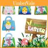 Adorable Easter Felt Tote Bag Featuring Cute Bunny And Chick Designs For Festive Celebrations