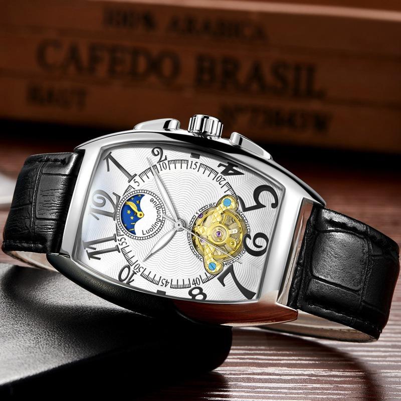 Duke of Lorraine Automatic Mechanical Hollow Tourbillon Sun Moon Star Watch Men's Mechanical Watch