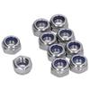 100Pcs Nylon Insert Lock Nut Locknut Stainless Steel Fastener Set Kit for MaintenanceM10