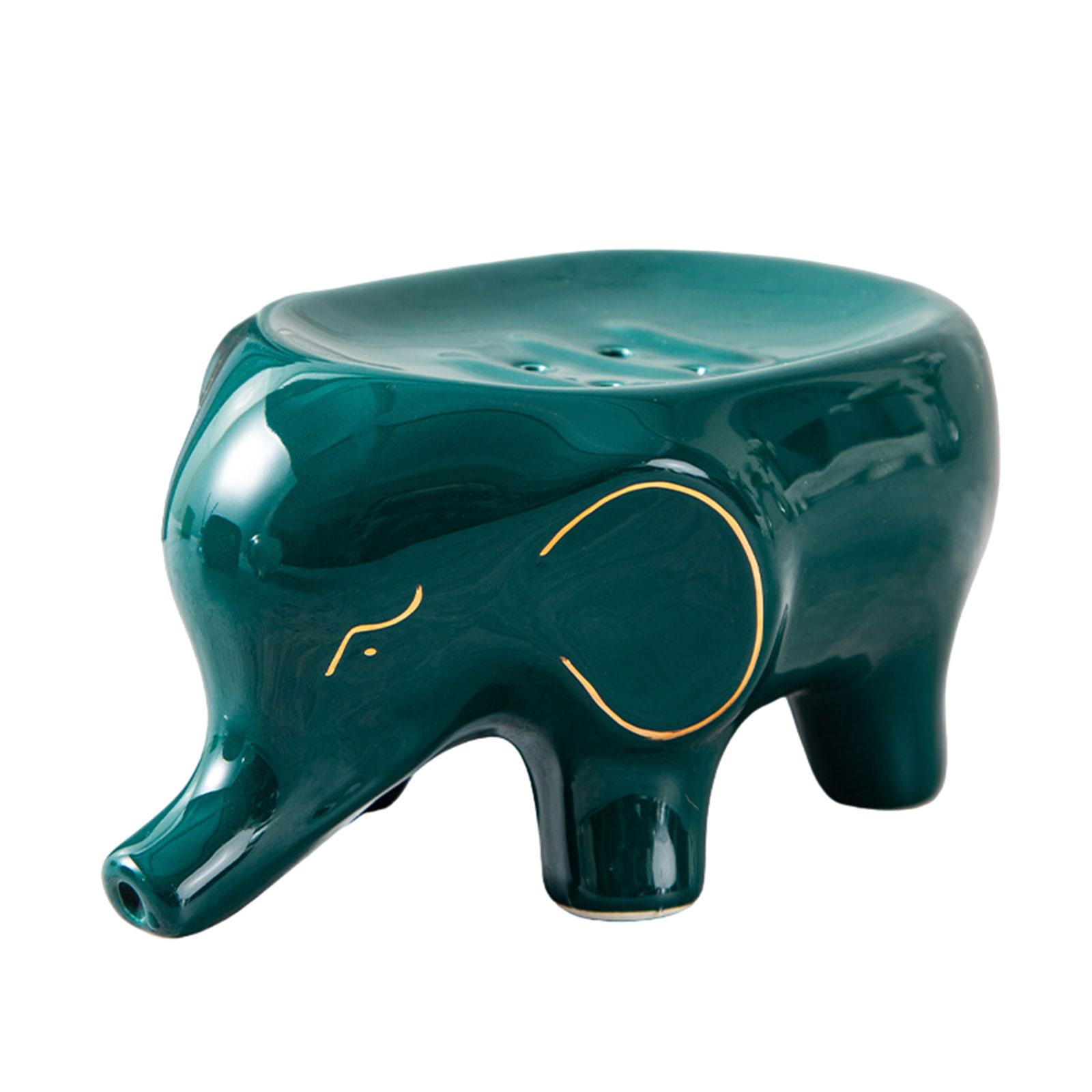 

Керамическая мыльница, мыльница в форме слона, самоосушающаяся мыльница, практичный и декоративный контейнер для мыла, аксессуар для ванной комнаты 1