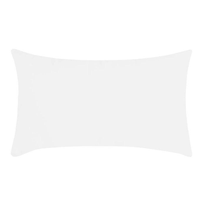 Coussin polyester uni 30 x 50 cm Pop color blanc