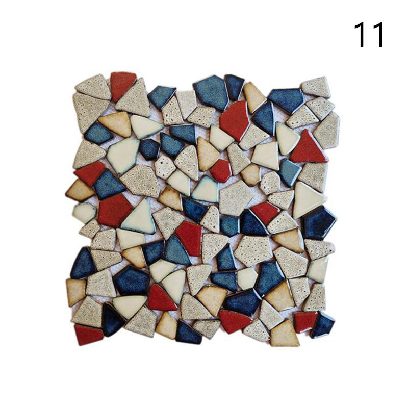 30x30cm Barevné Keramické Štěrkové Mozaikové Dlaždice Horký Pramen Bazén Rybičky Bazénové Fragmenty Toaleta Protiskluzová Dlaždicová Deska Podlaha Stěna Dekorace DIY