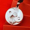 silver eight trigrams fortune pendant