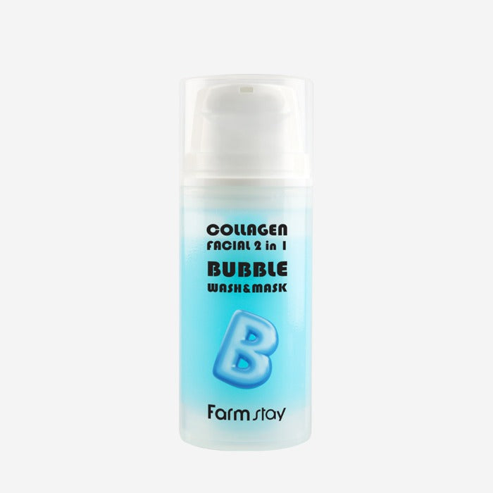 Collagen Facial 2 In 1 Bubble Wash & Mask 100ml/3.38fl.oz. AUTHENTIC STORE