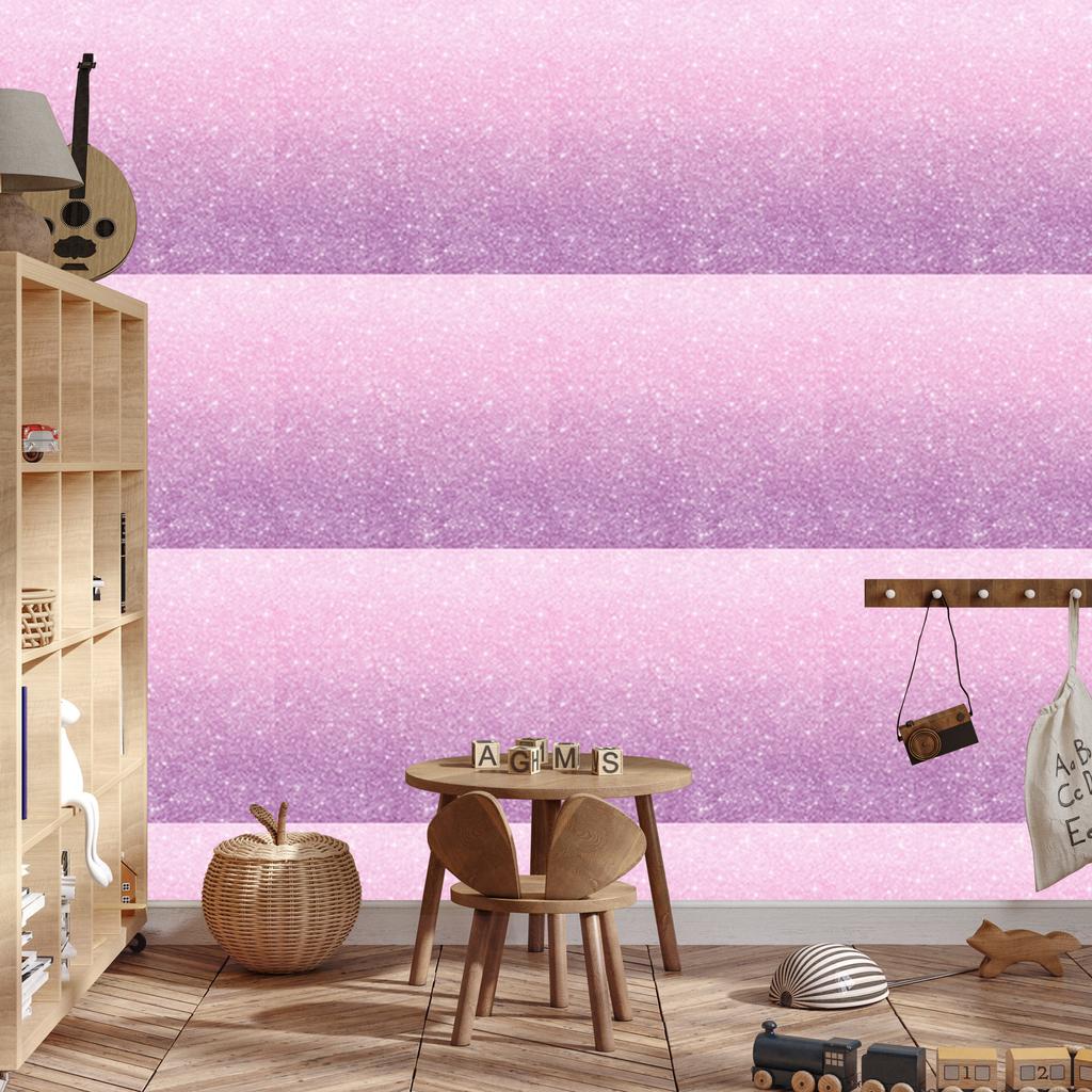 Powder pink and purple glitter wallpaper for living room and bedroom 50x1000