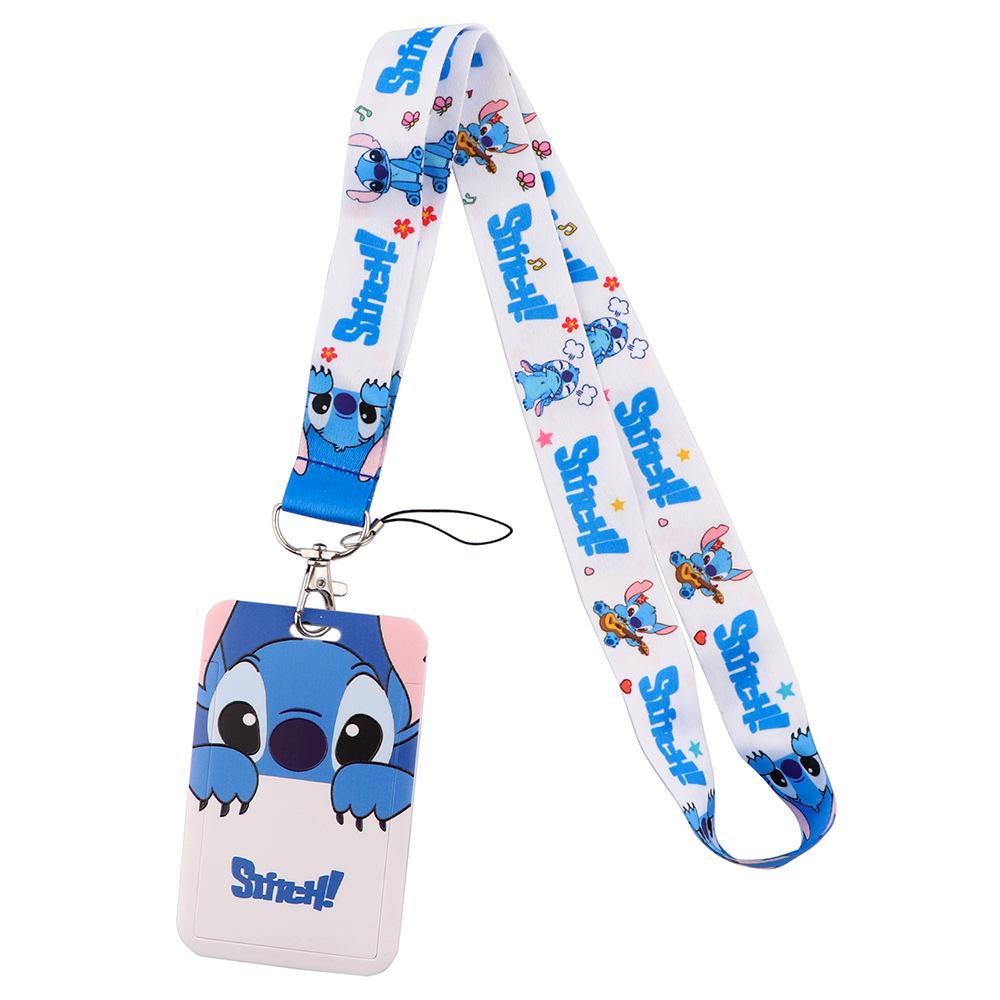 Cute Planet Plushie ID Card Holder with Slide Case & Lanyard for Phone and Access Cards