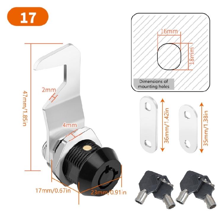 Tubulars Cams Locks with Matching Key Hook Cams Styles Multipurpose Cams Locks Heavy Duty for Secure Cabinets & Toolboxes