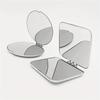 Portable Stainless Steel Mirror Sleek Silver Travel Makeup Mirror DoubleSided Personal Grooming Folding Mirror Daily Beauty Gift