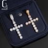 Us Local Stock Warehouse Hip Hop Jewelry Gold Plated S925 Sterling Sterling Silver Charm Moissanite Cross Pendant