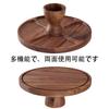 Cake Stand with Lid, Multifunctional 12-inch Round Cake Holder, Acacia Wood 2-in-1 Dessert Table Display Set, Charcuterie Board for Cheese and Fruit,