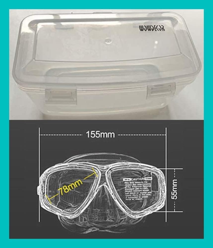 WOWDECOR Snorkel Mask with Prescription Swimming and Prescription Lenses for Diving Mask for Men and Adults and Children Lenses, Goggles, Myopia,