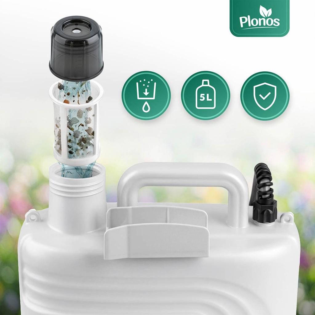 Battery-Powered Pressure Sprayer 5L With Adjustable Nozzle Plonos Pl-608