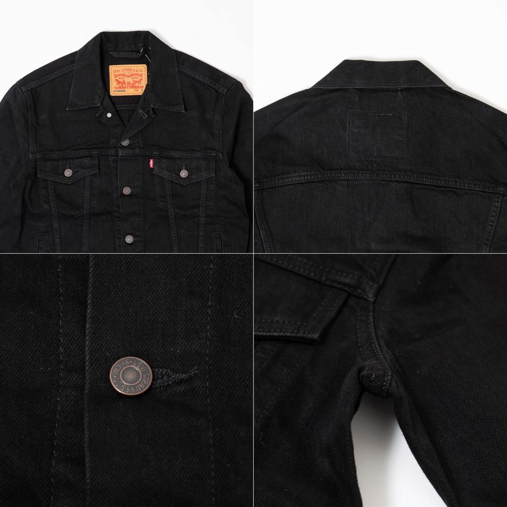 Levi's 72334 The Trucker Jacket men's denim jacket black denim (JP, Alphabet, L)