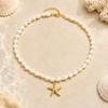 European Style Seashell and Starfish Necklace for Women - Summer Beach Vacation Jewelry
