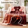 The Weeknd Custom Name Flannel Throw Blanket Soft Warm for Sofa Bed Indoor Home Use