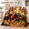 One Piece Custom Name Flannel Throw Blanket Soft Warm for Sofa Bed Indoor Home Use