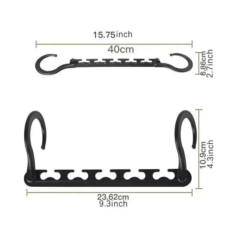 Foldable Magic Hanger Multi-function Five-hole Connection Hook ABS Plastic Rotary Storage Hanger Coat Hanger Hangers
