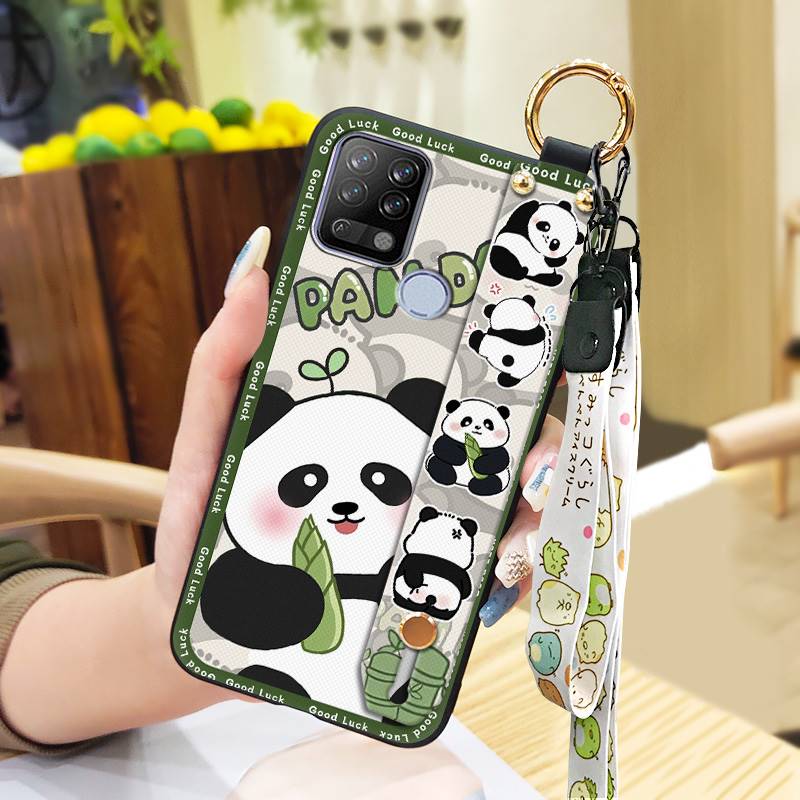 Phone Holder Waterproof Phone Case For Tecno Pova/LD7 Ring Cute Durable Dirt-resistant Back Cover Lanyard Shockproof