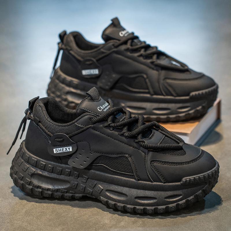 New Fashion Men 's Four Seasons Comfortable Thick Sole Shoes Students BoysTrending Soft Sole Breathable Casual Running Sneakers