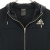 adidas Long sleeve Zip hoodie L black Jersey Men's Used