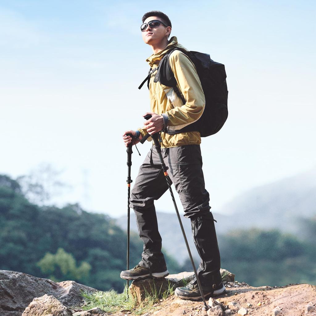 Naturehike Official Shop Trekking Poles Foldable Set of 2 Climbing Poles Carbon Aluminum Walking Pole Mountain Climbing Lightweight Hiking Compact