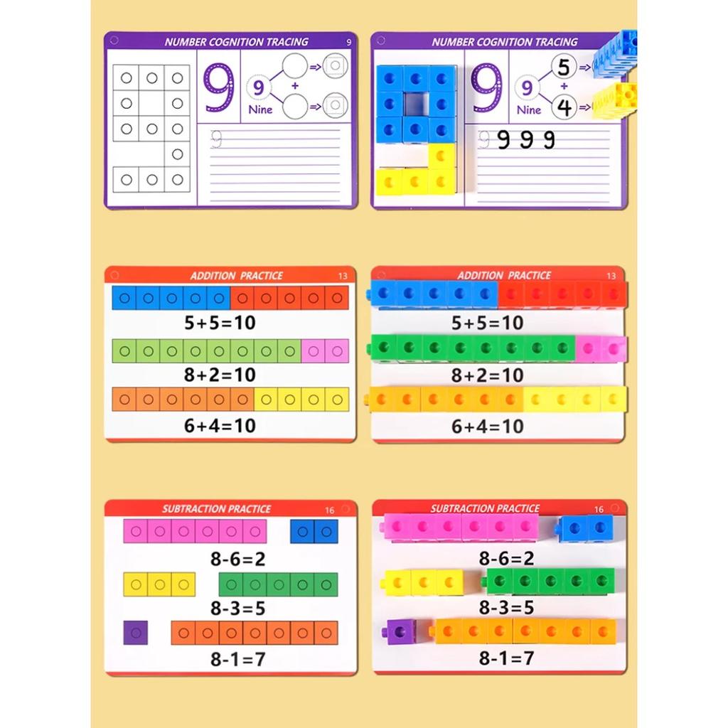 Magic Cube Puzzle Building Blocks Educational Toys for Children DIY Building Blocks Cube Toys Color Recognition Birthday Gifts
