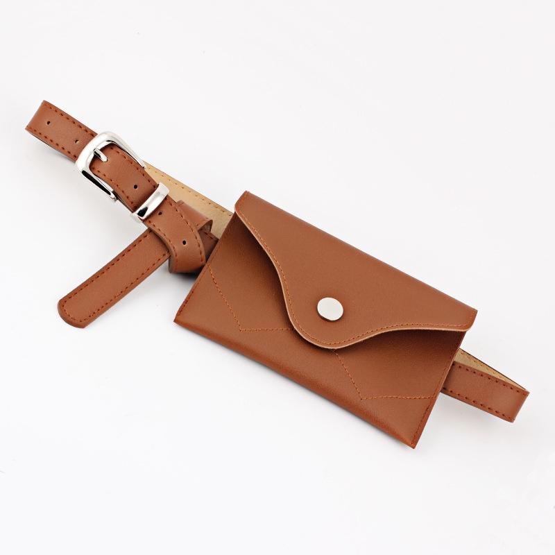 Fashion Waist Fanny Pack Women Leather Belt With Elegant Zipper Closure For Casual Use